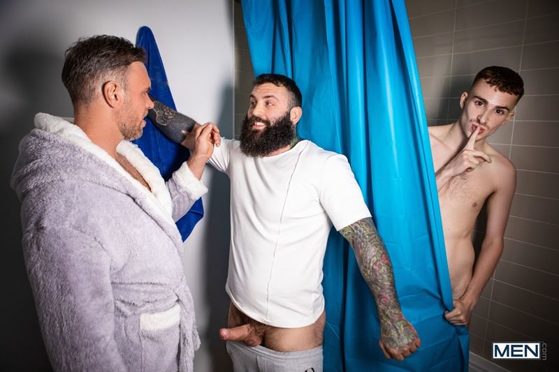 Hot bathroom threesome Markus Kage Alex Mecum Ryan Jacobs big thick dick barebacking Men 004 gay porn pics - Alex Mecum, Markus Kage, Ryan Jacobs