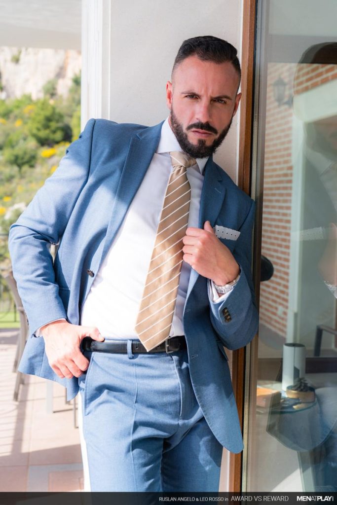Hottie young suited stud Ruslan Angelo tight asshole raw fucked muscle hunk Leo Rosso big dick Men Play 3 porno gay pics 683x1024 1 - Leo Rosso, Ruslan Angelo