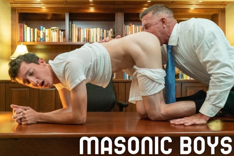 Horny grandmaster Matthew Figata massive thick cock barebacking young novice Jack Andram Masonic Boys 0 porno gay pics 768x513 - Jack Andram, Matthew Figata