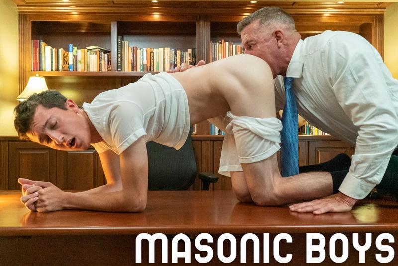 Horny grandmaster Matthew Figata massive thick cock barebacking young novice Jack Andram Masonic Boys 0 porno gay pics - Jack Andram, Matthew Figata