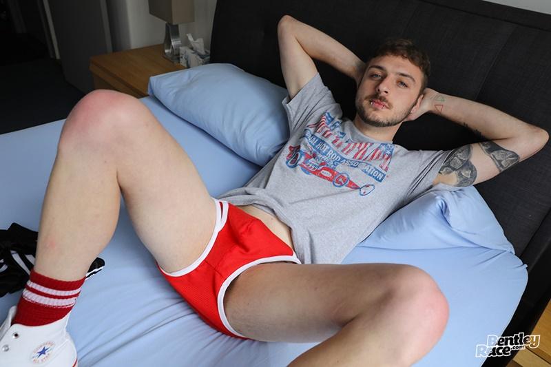Horny young pup Rory Hayes strips to sexy red underwear wanking big thick uncut cock Bentley Race 0 porno gay pics - Rory Hayes