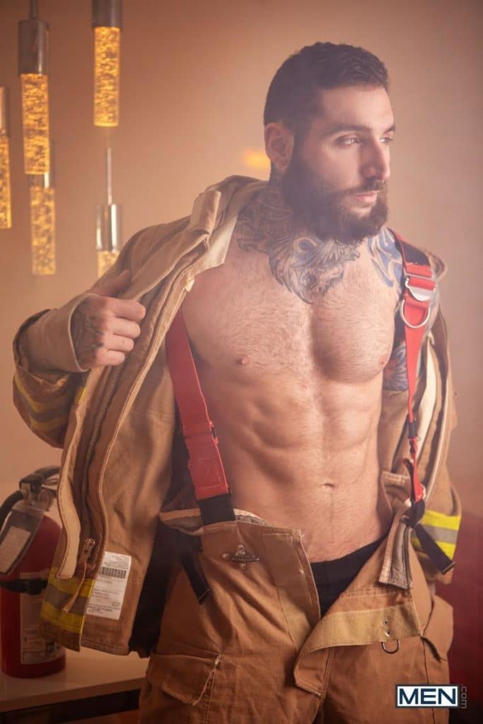 Horny muscled fireman Tony DAngelo massive dick raw fucking hot twink Theo Brady bubble butt at Men 3 porno gay pics 683x1024 1 - Theo Brady, Tony D’Angelo