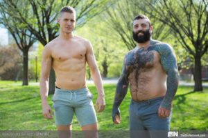 Masqulin sexy bearded muscled bear Markus Kage huge cock barebacking ripped muscle boy Luke West 0 porno gay pics 300x200 - Nick Pounds Away at Noah - Nick Clay and Noah Quinn