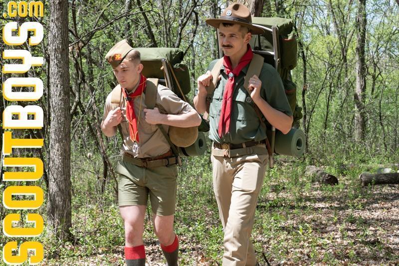 Dirty scoutmaster Jonah Wheeler presses huge erection deep in young dude Colton Fox hot hole at Scout Boys 2 porno gay pics - Colton Fox, Jonah Wheeler
