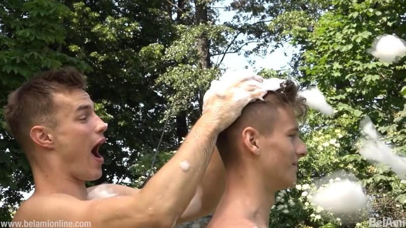 Sexy young fresh faced boy Frederick Perin Hoyt Kogan jerk each other off outdoors at Belami 6 porno gay pics - Hoyt Kogan, Frederick Perin
