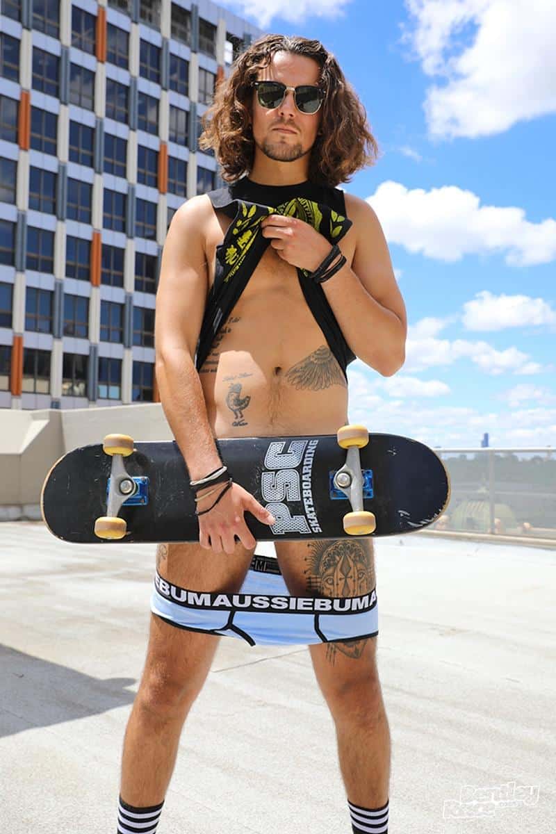 Michael Kent Hottie young Skateboarder strips down black socks pumps wanking big uncut dick 1 gay porn pics - Michael Kent