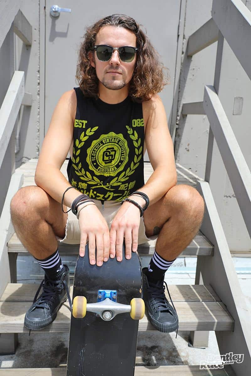 Michael Kent Hottie young Skateboarder strips down black socks pumps wanking big uncut dick 13 gay porn pics - Michael Kent