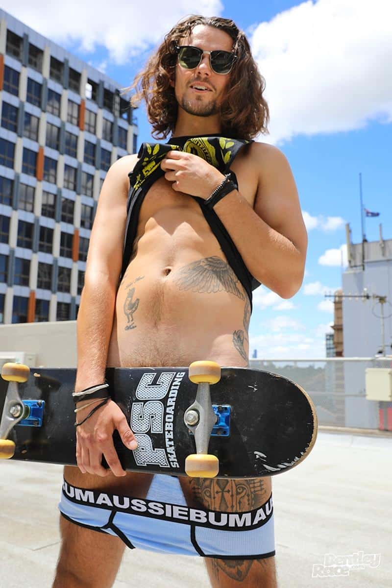 Michael Kent Hottie young Skateboarder strips down black socks pumps wanking big uncut dick 18 gay porn pics - Michael Kent