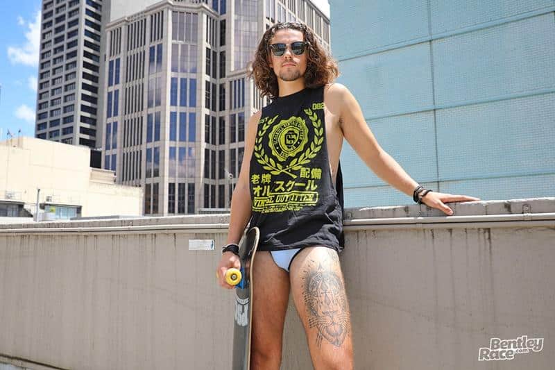Michael Kent Hottie young Skateboarder strips down black socks pumps wanking big uncut dick 4 gay porn pics - Michael Kent