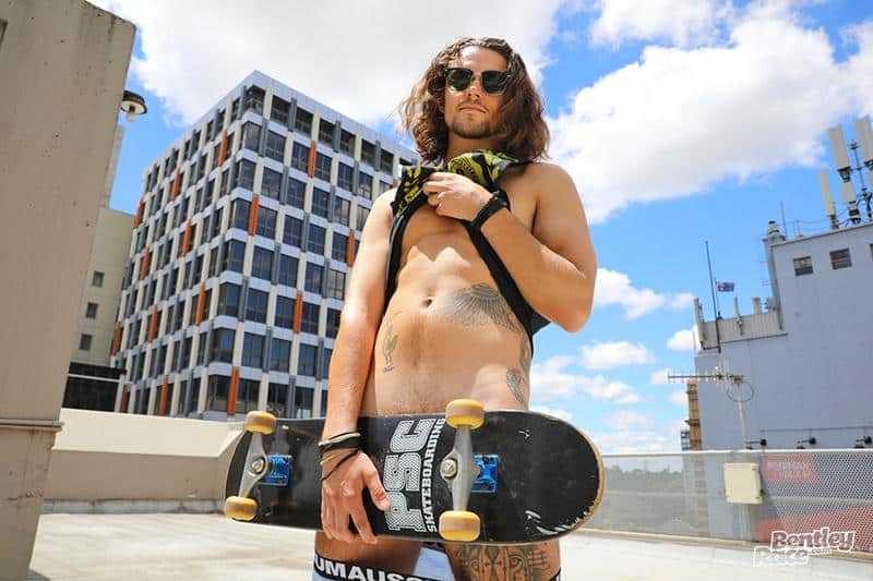 Michael Kent Hottie young Skateboarder strips down black socks pumps wanking big uncut dick 6 gay porn pics - Michael Kent
