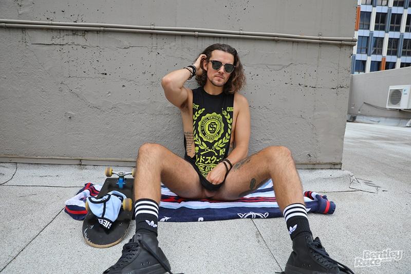 Michael Kent Hottie young Skateboarder strips down black socks pumps wanking big uncut dick 7 gay porn pics - Michael Kent